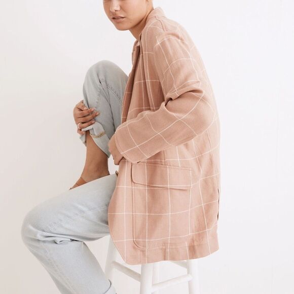 Madewell Breezewoven Larsen Blazer in Windowpane - Picture 1 of 10